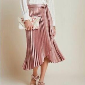 Anthropologie Maeve Rose Gold skirt